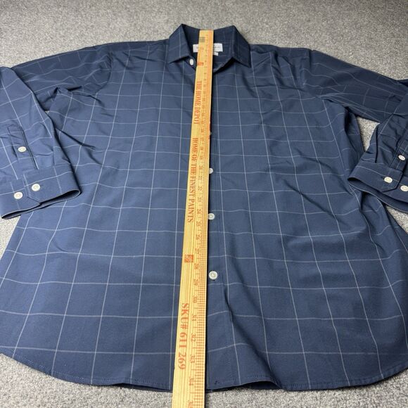 Mizzen + Main Leeward Button Up Shirt XXL Trim Fit White Blue Made USA - Picture 7 of 7